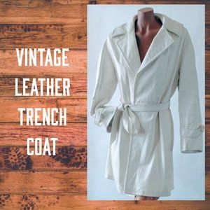 Vintage Leather Trench Coat sz/S